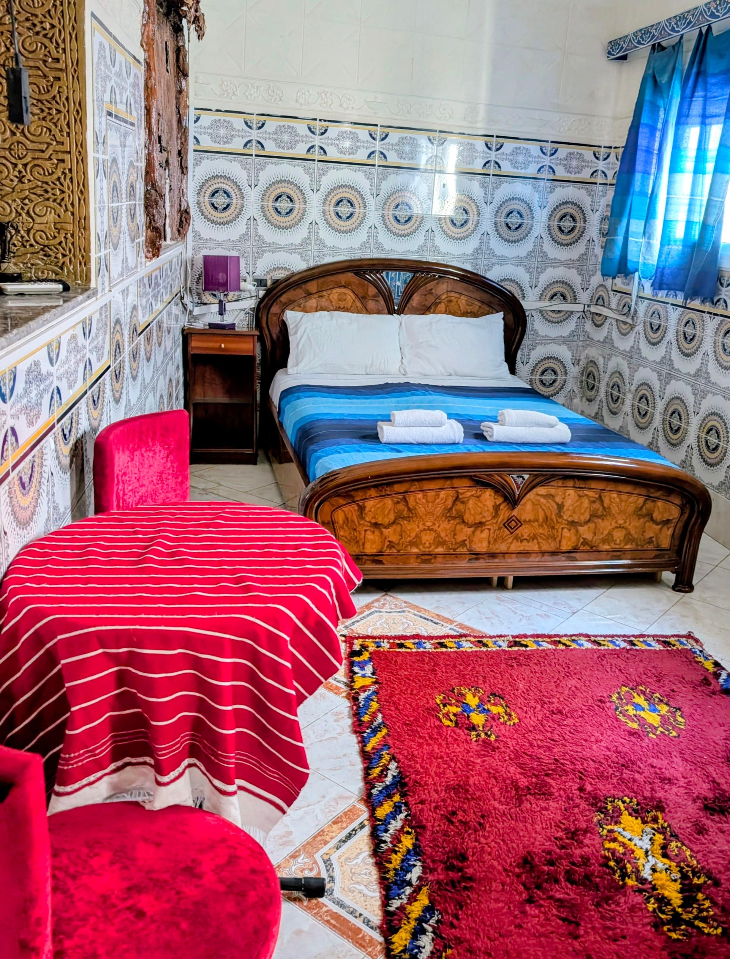 Gorgeous tile everywhere. Located in the Medina. 