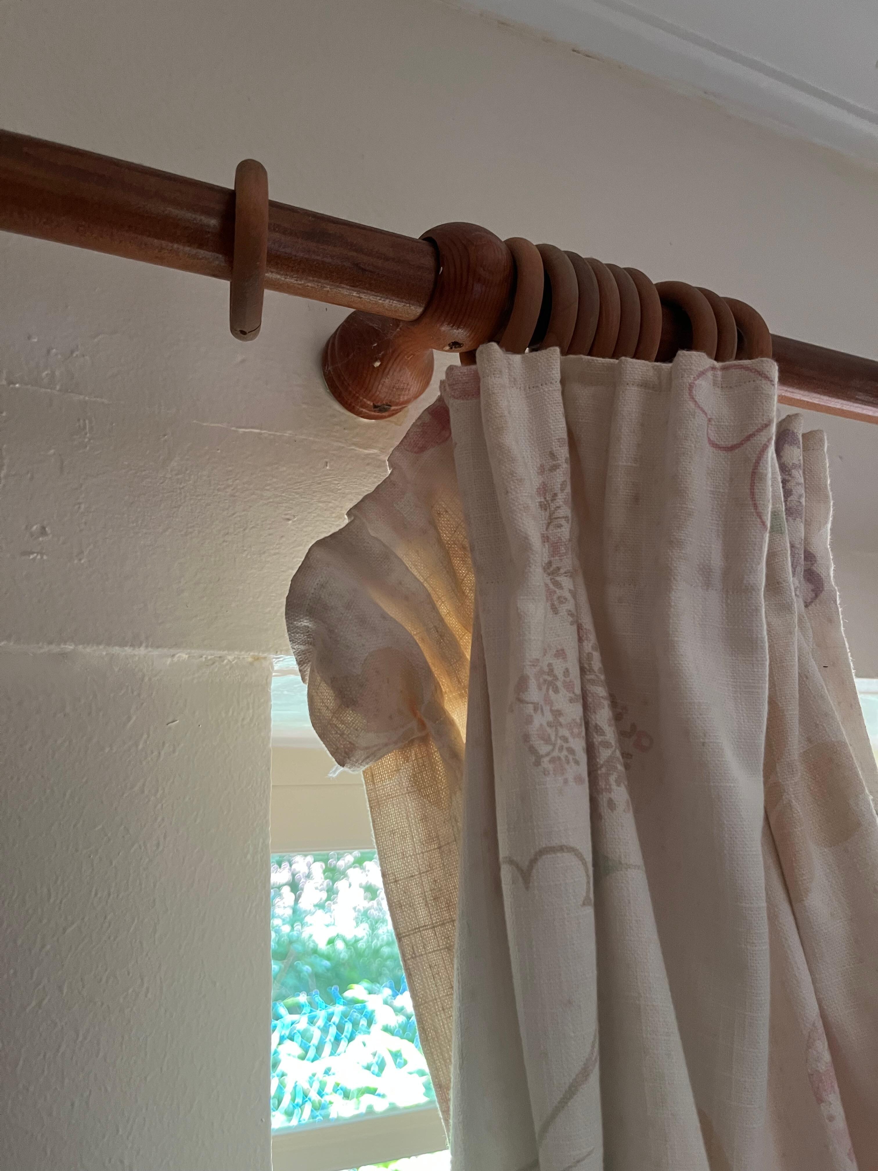 Broken curtains bathroom 