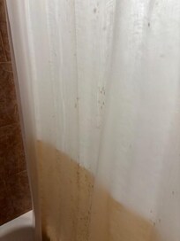 Mold spotted on the liner was not acceptable.