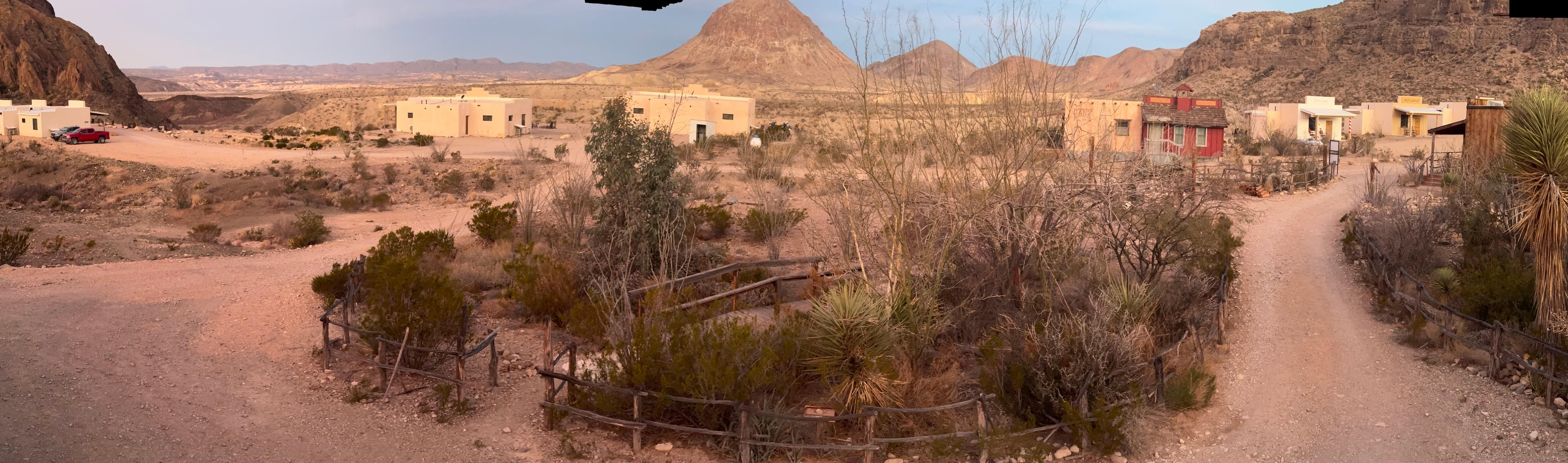 Panoramic view from our upstairs window 