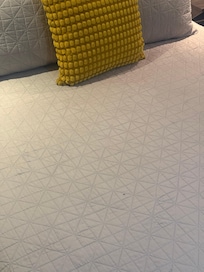 There are holes in the bed it’s the previous smocking people’s actions