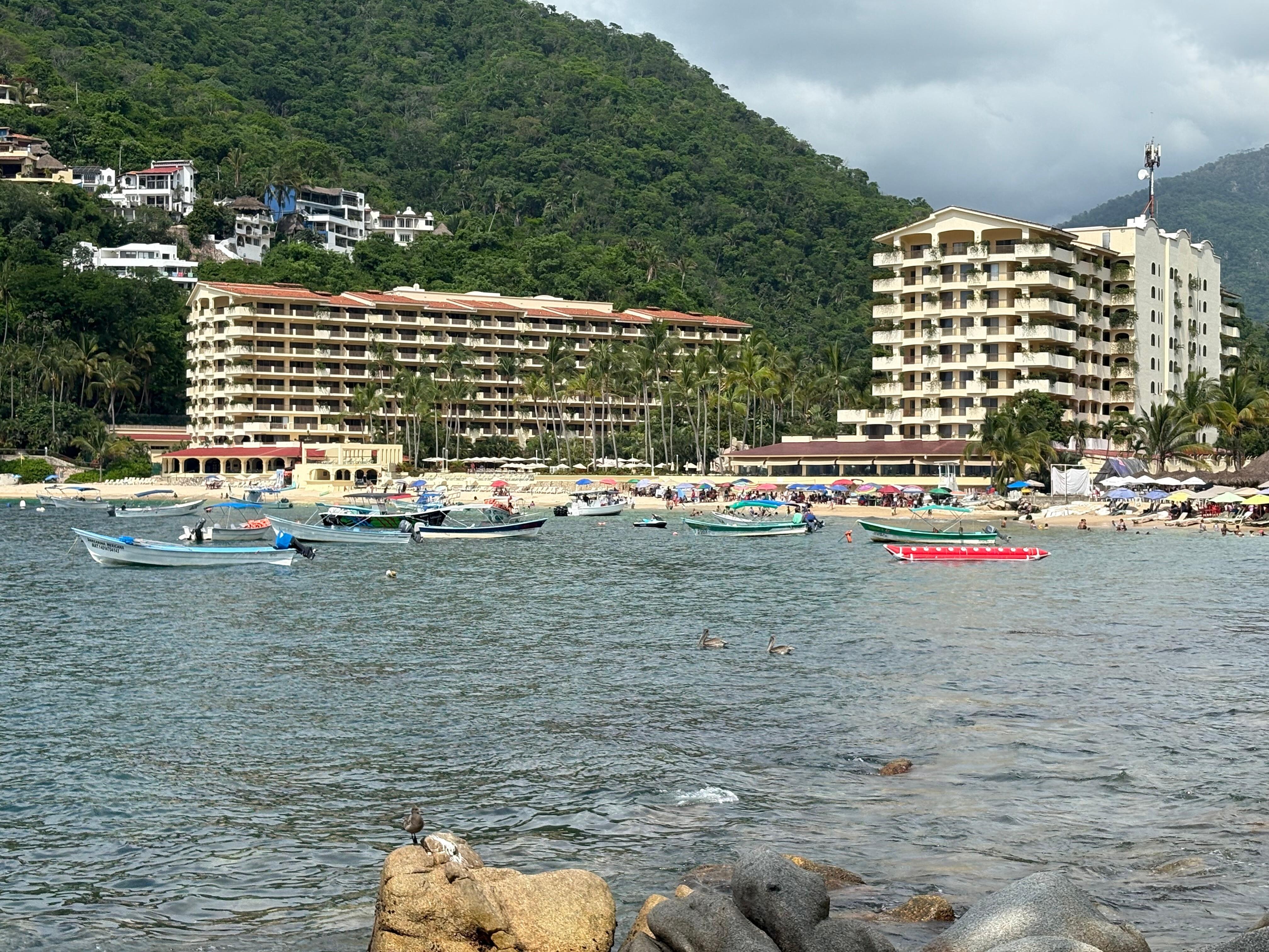 The resort on our beach walk 