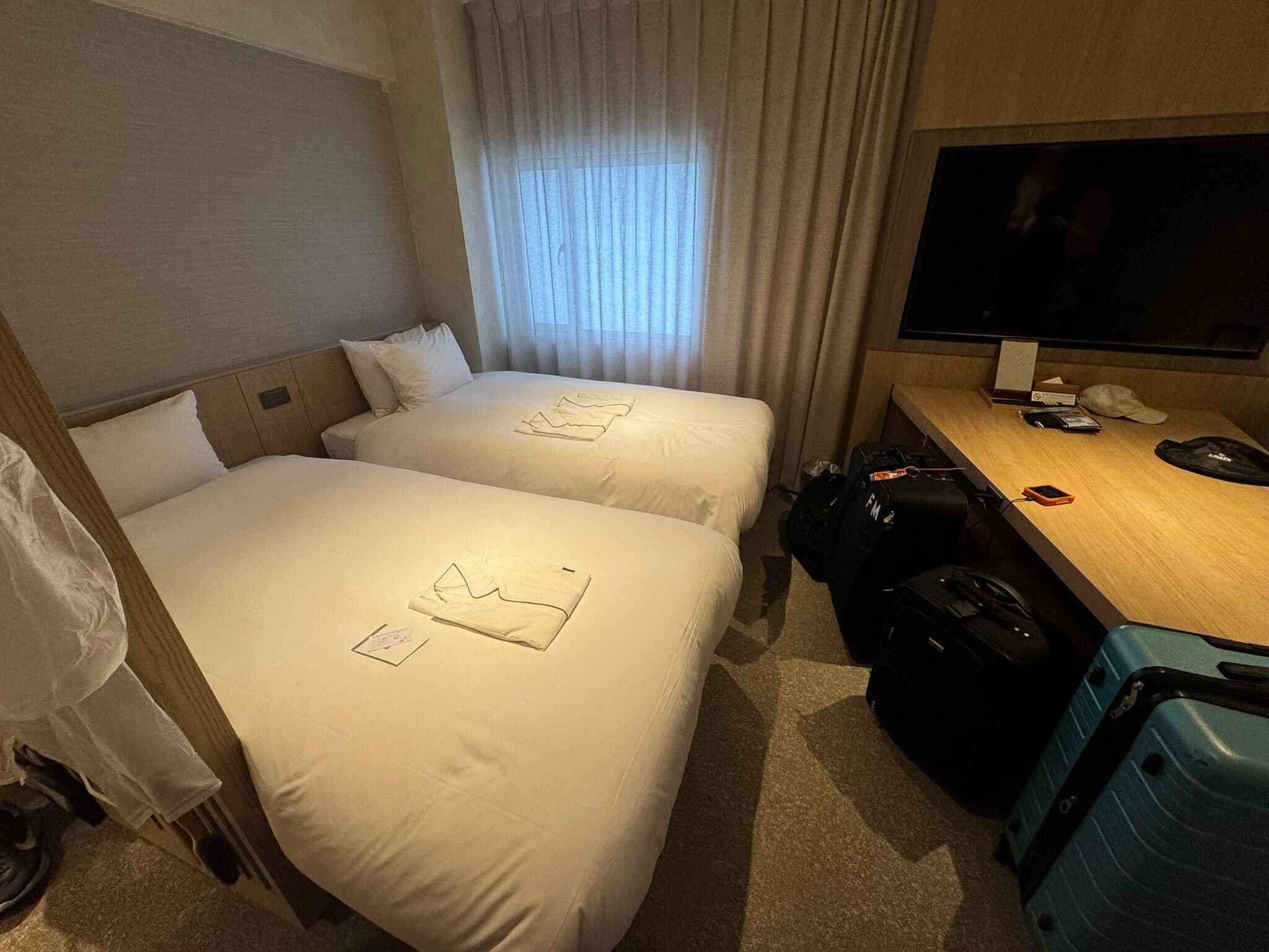 Beds 1 & 2, window, & table