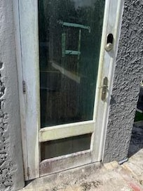 Dirty doors- everything else in the house was just as gross if it was even functional.