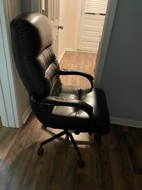 No desk chair, so owner brought one, but didn't fit through office door