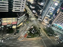 室内からの下を見た景色