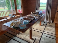 Dining room with the buffet line