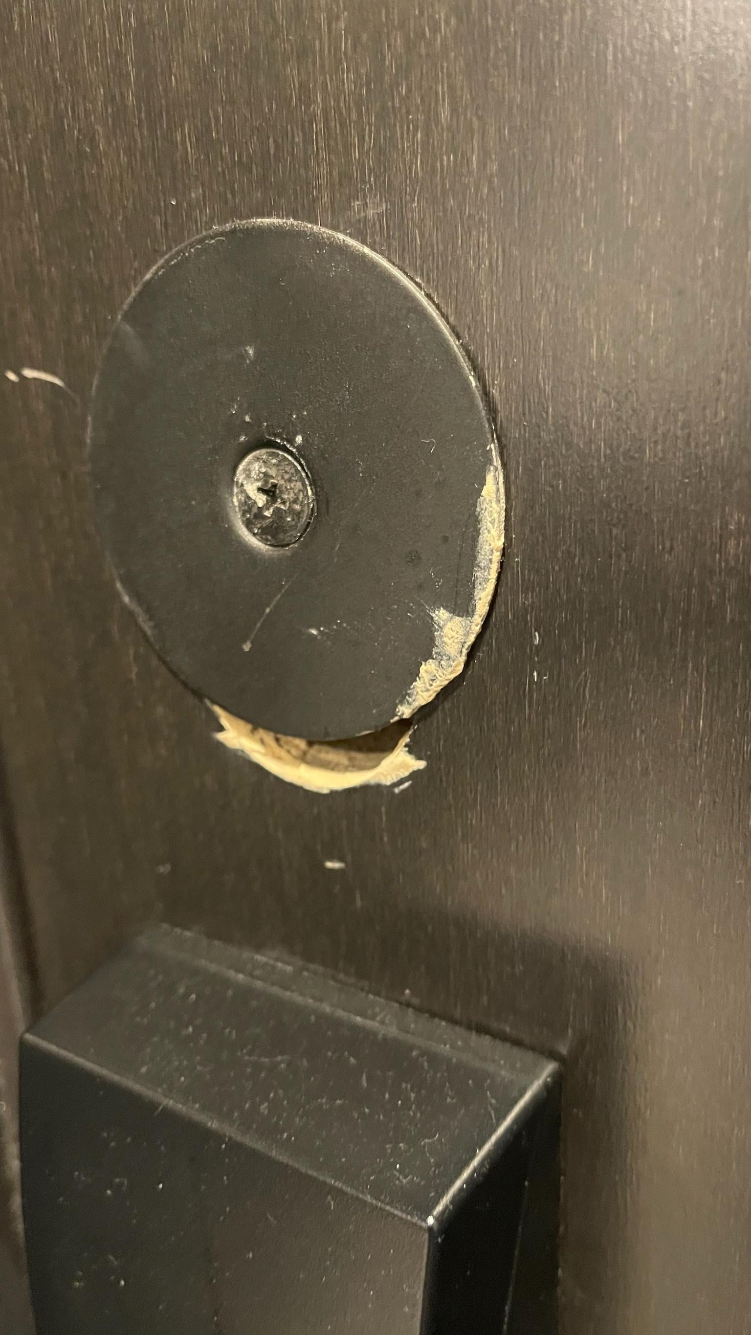 Broken and poorly repaired lock