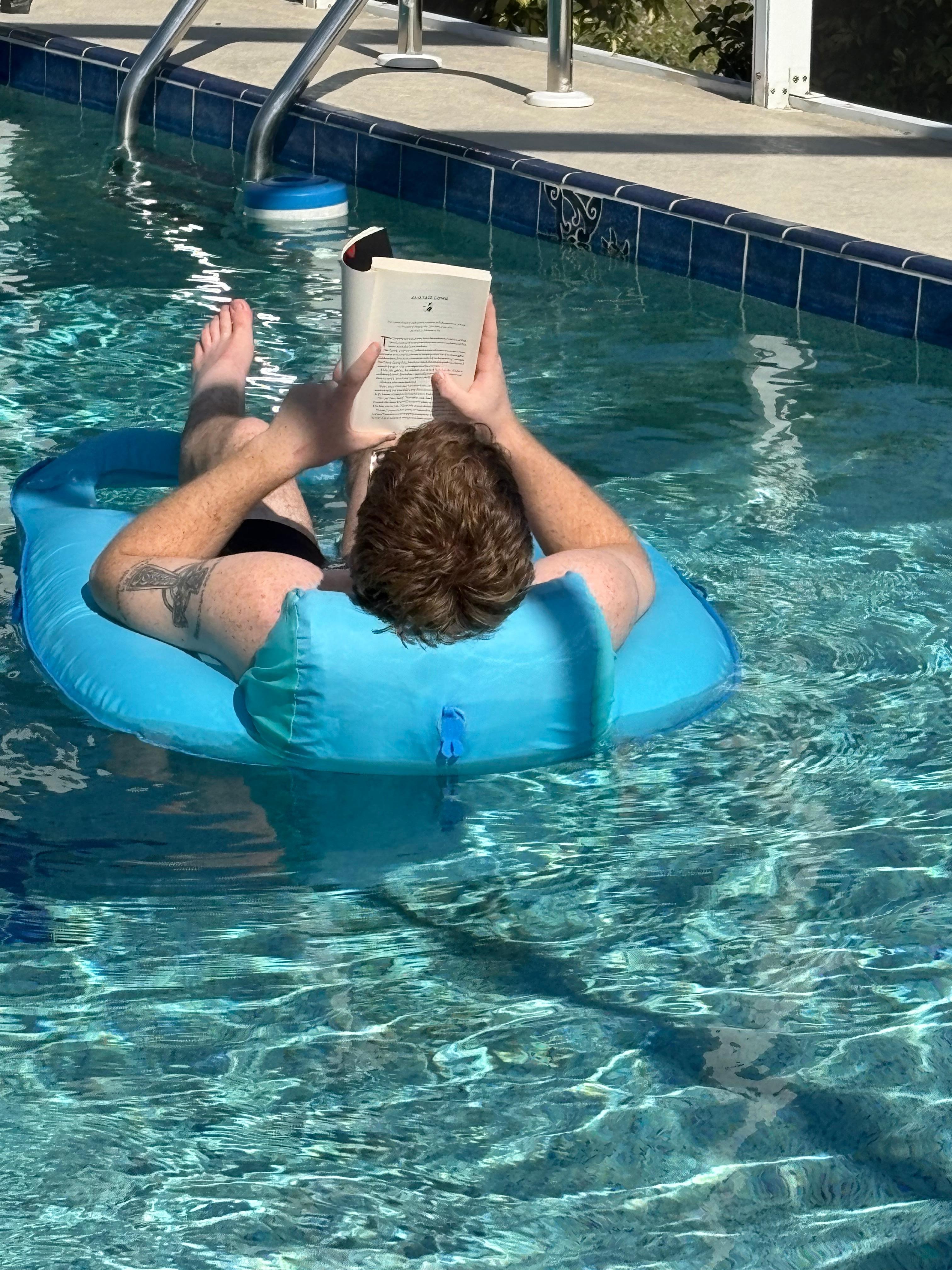 Relaxing in the pool!