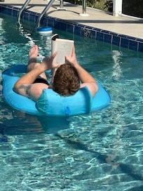Relaxing in the pool!