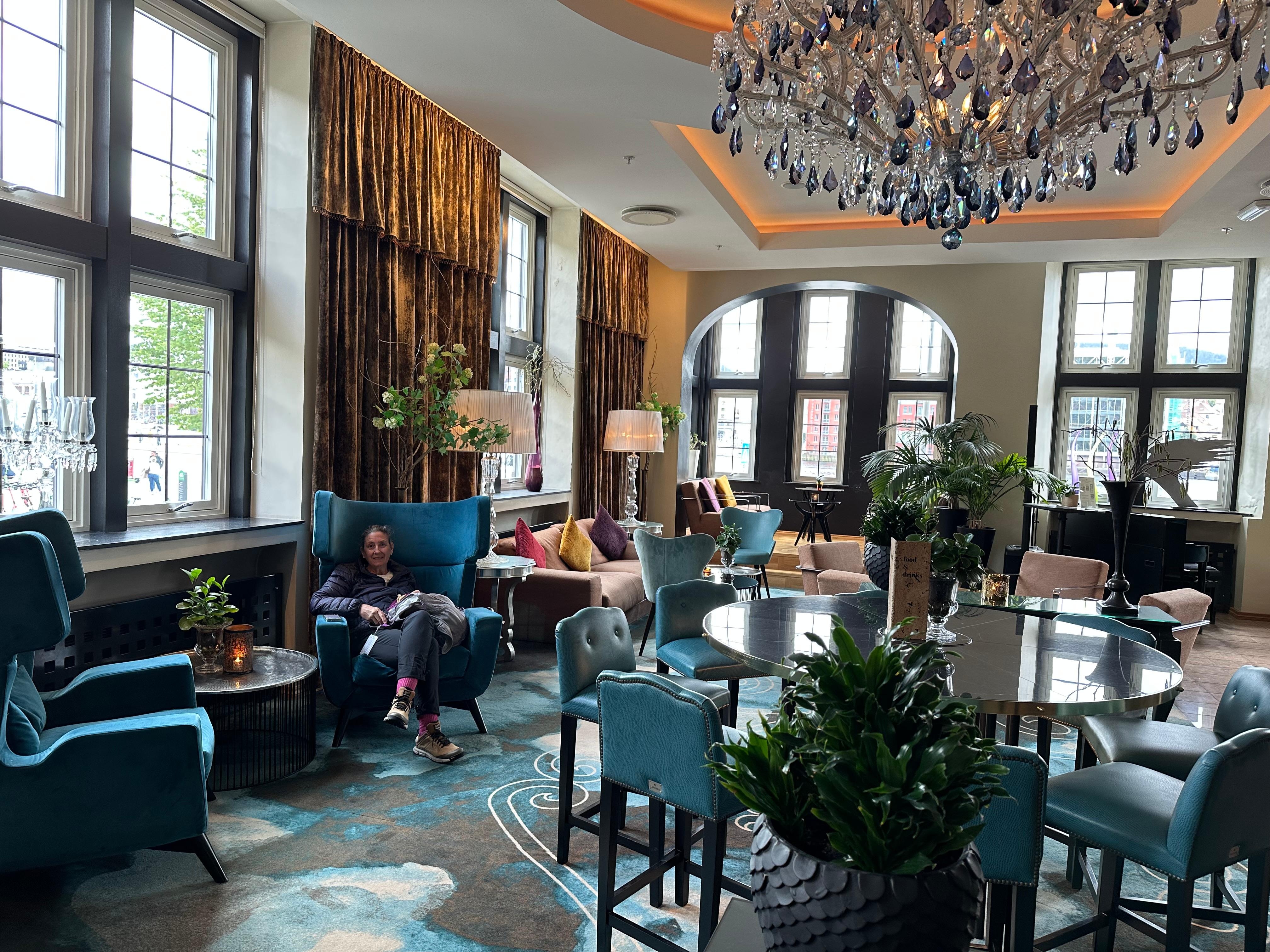 The lobby is a wonderful place to unwind