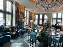 The lobby is a wonderful place to unwind