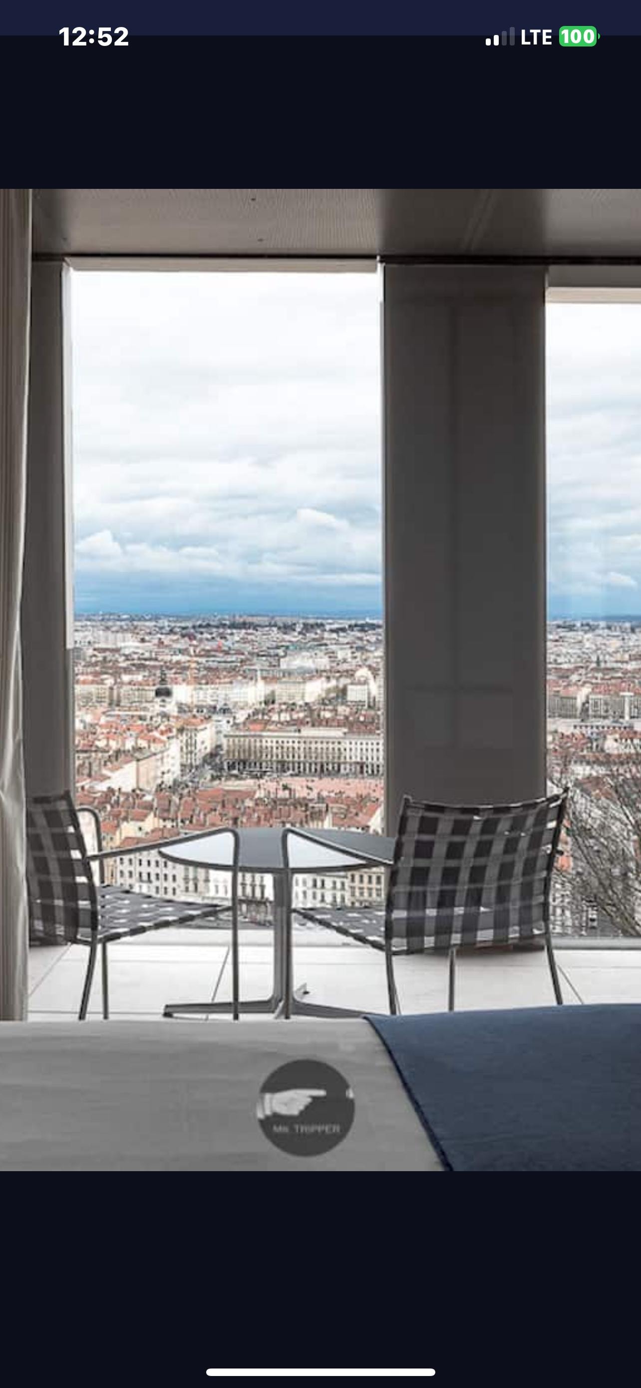 View advertised when selecting room 