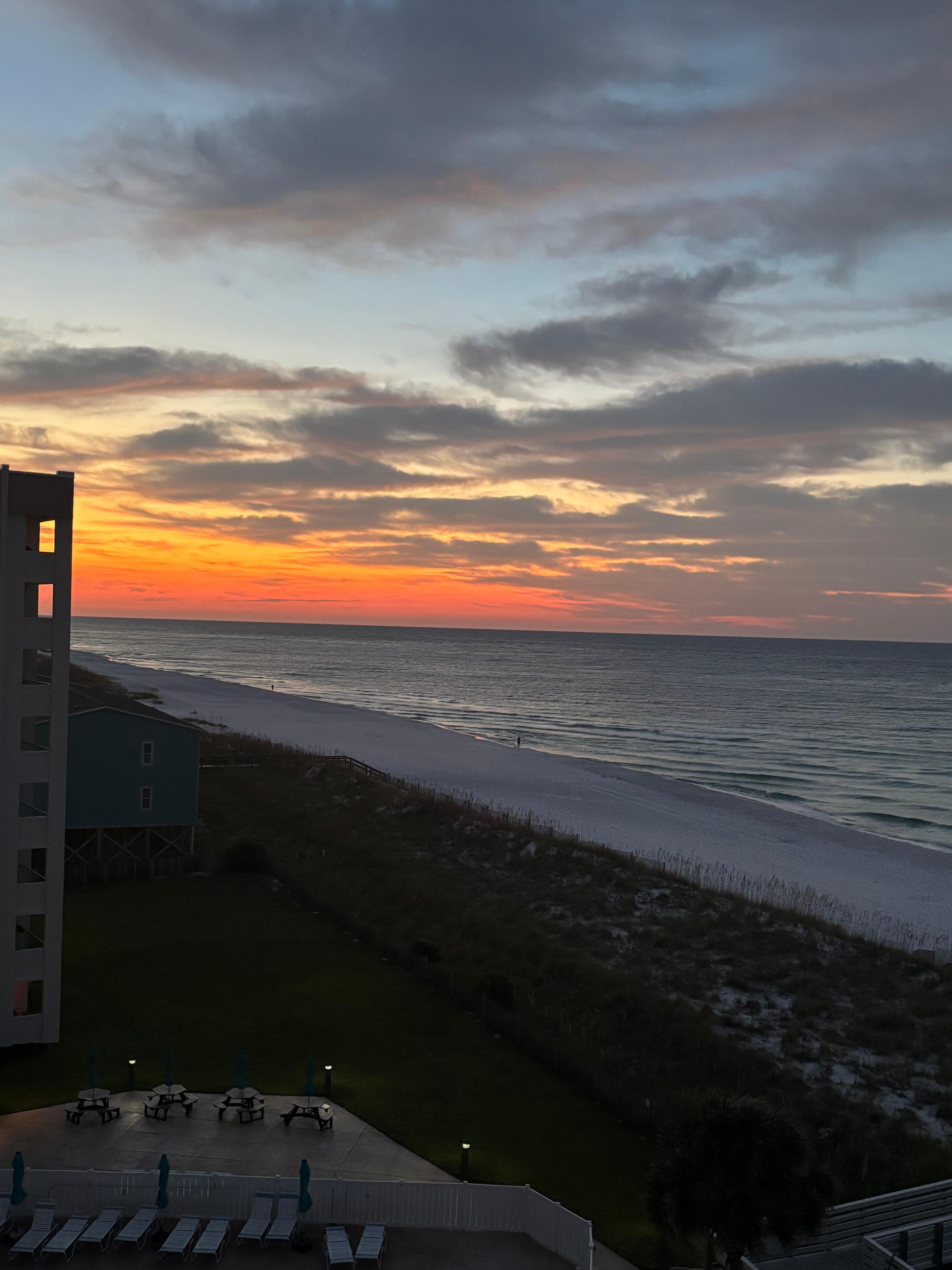 View from balcony from bedroom glass doors