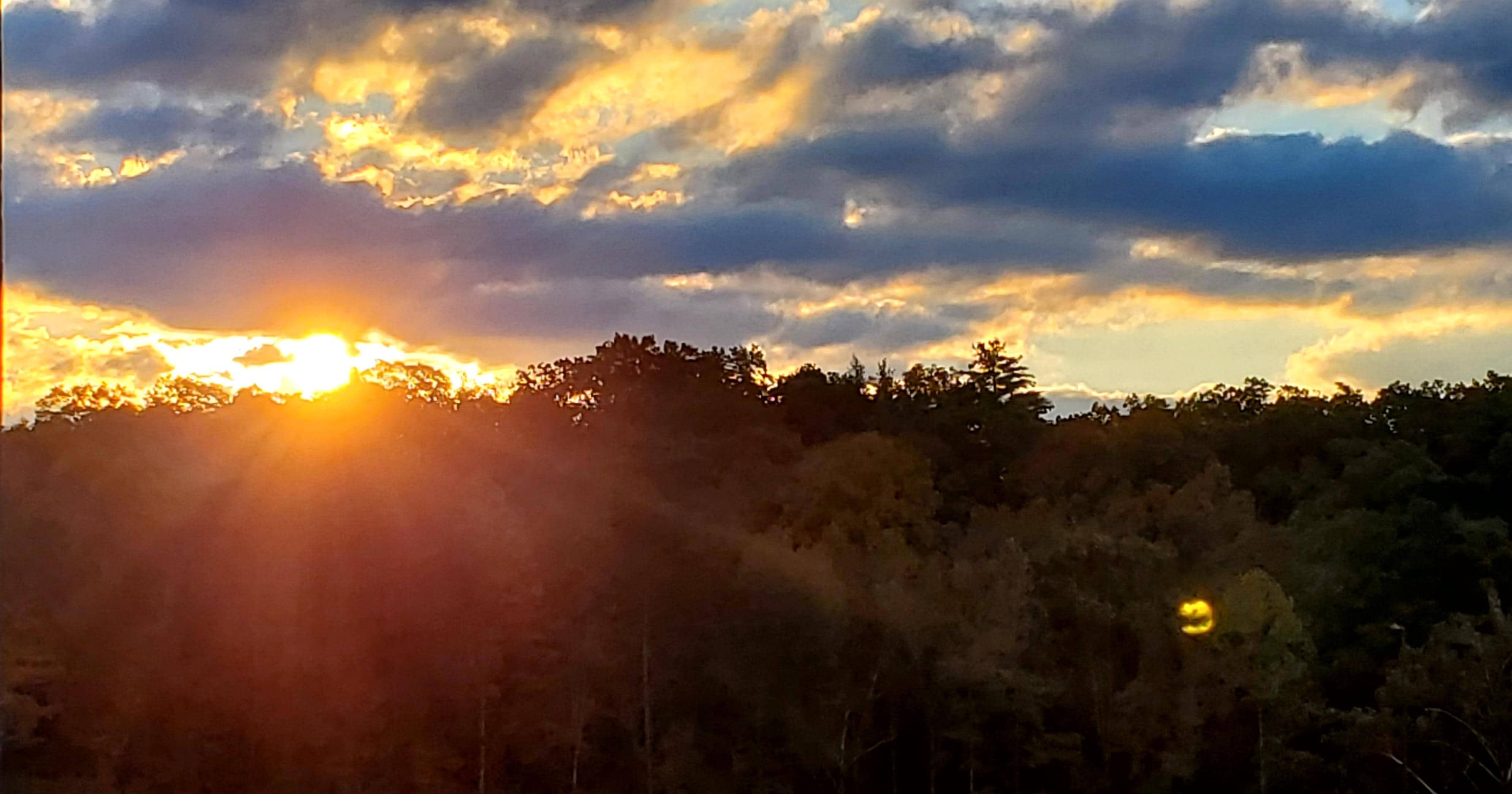 Sunrise from our balcony 