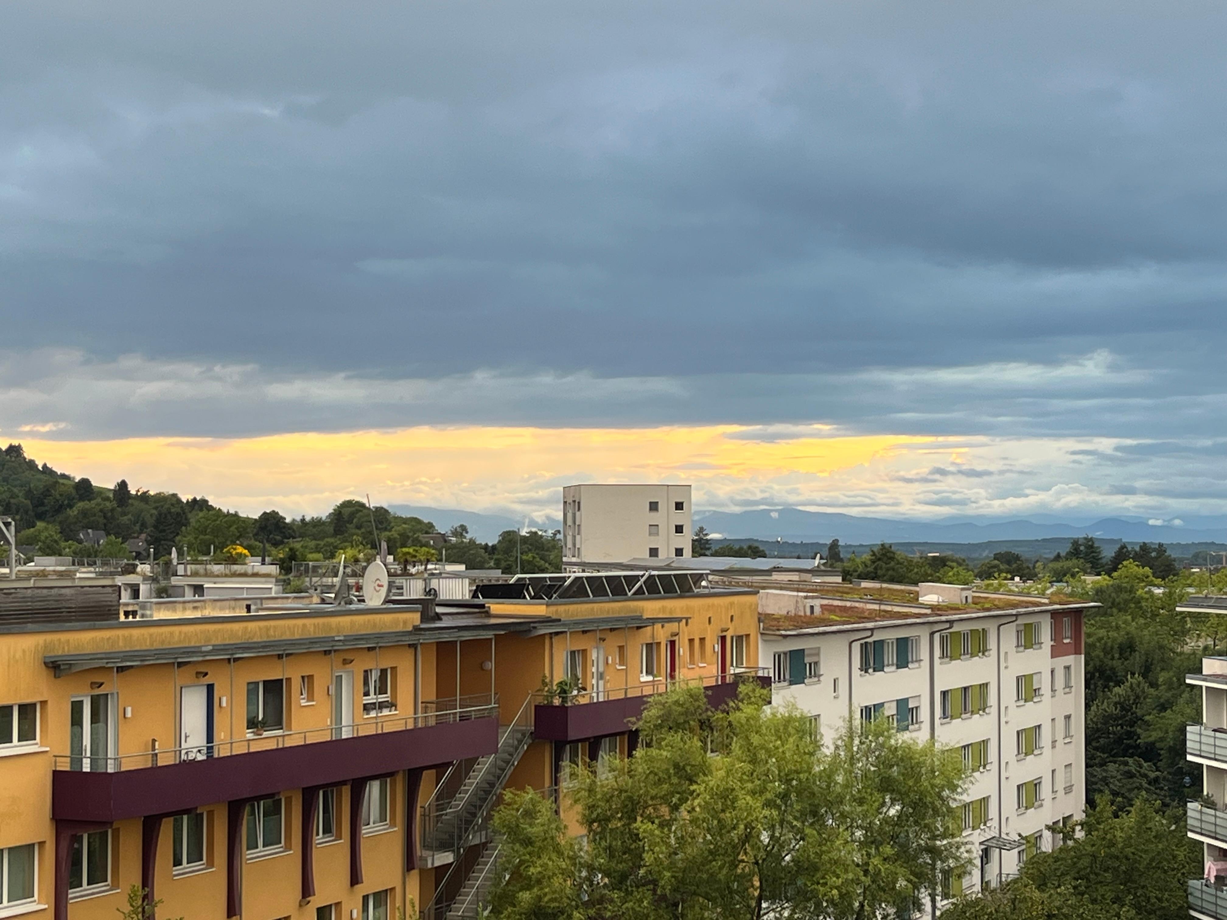 Blick von der Dachterrasse nach Südwesten