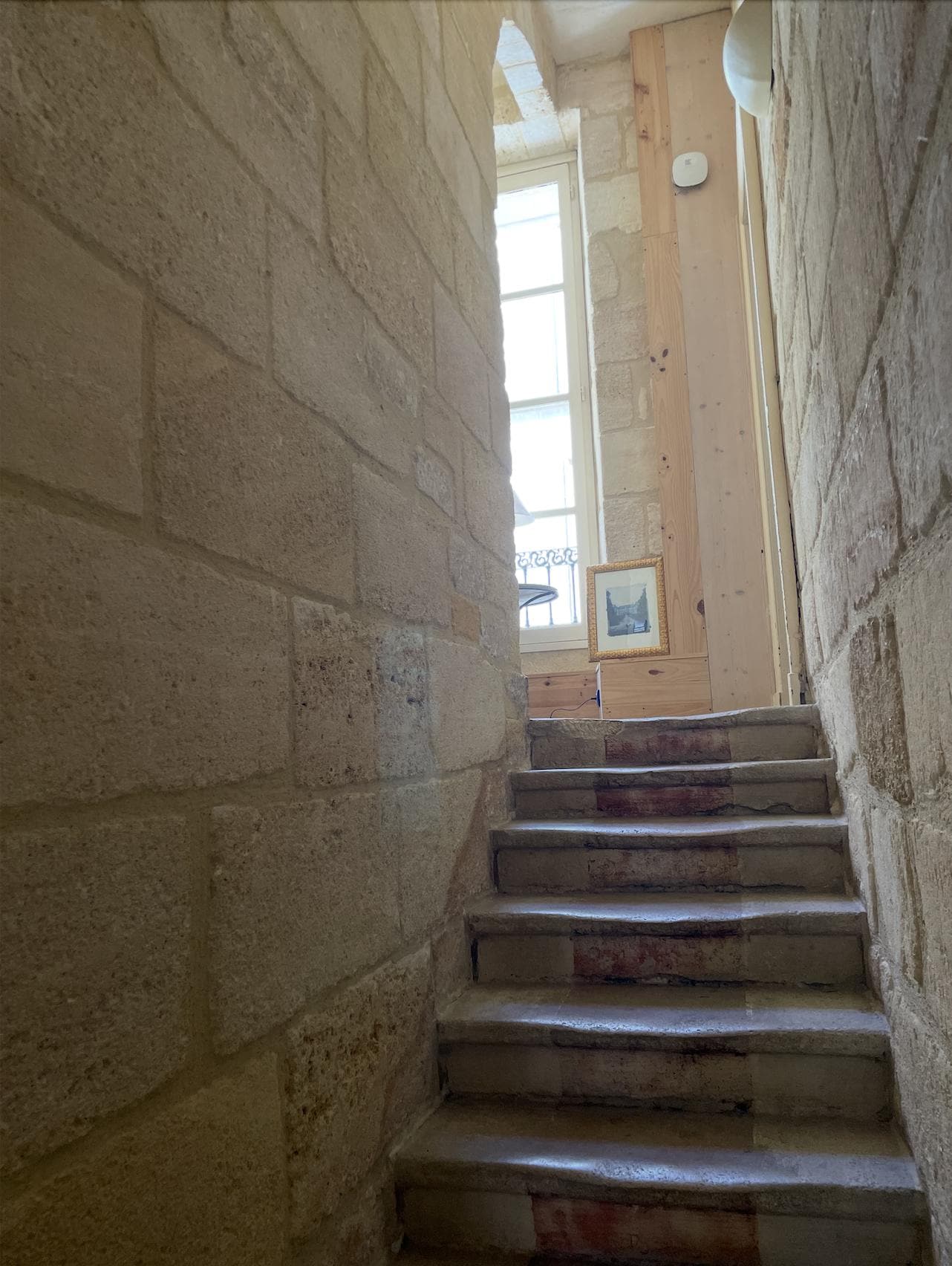 The stairs up to our room.