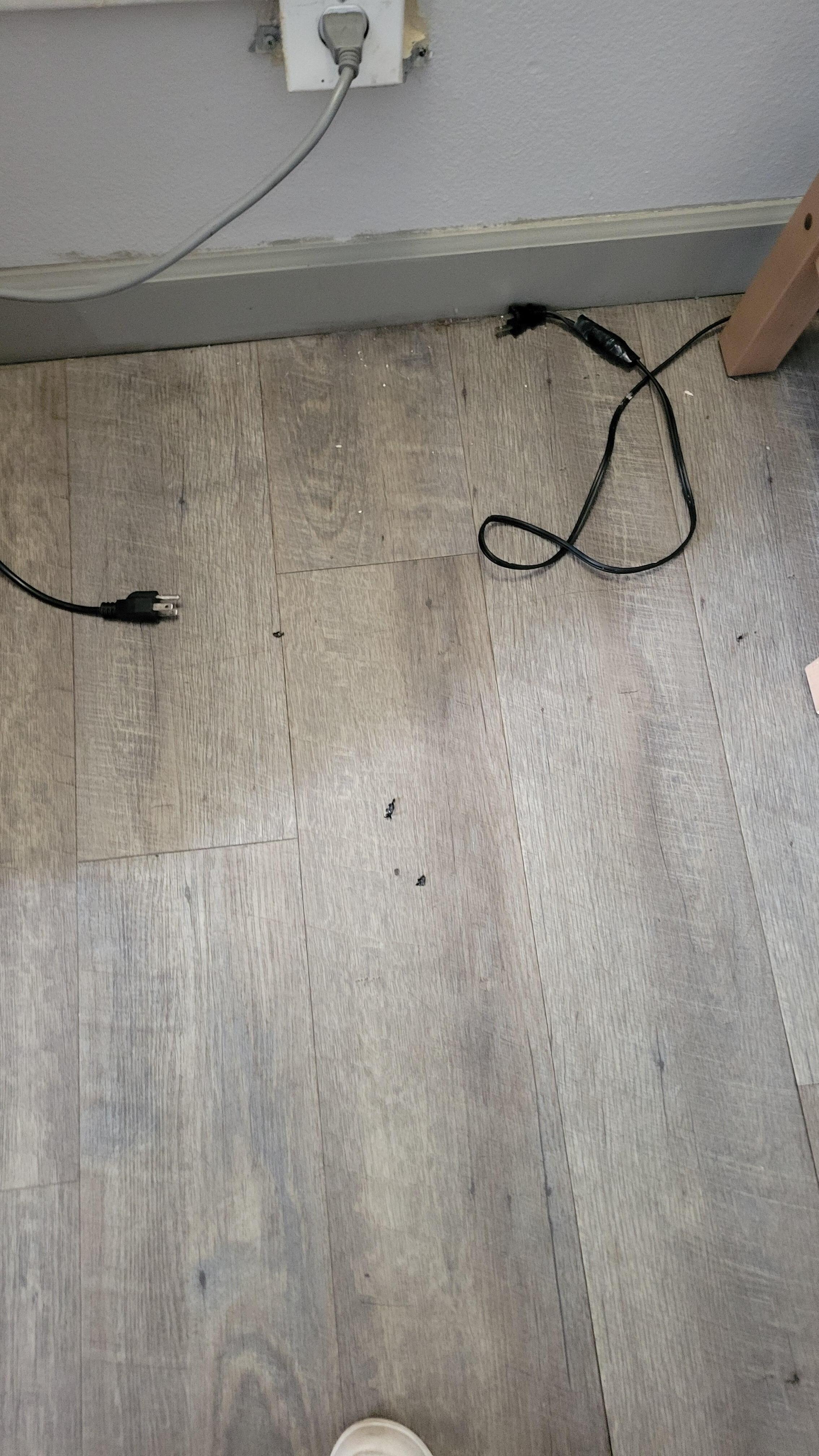 Outlet did not work, maint came and rigged it to work and left mess  