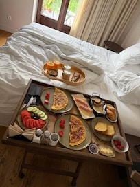 Breakfast served to the room