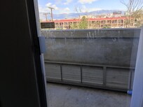 Dirty finger prints on sliding glass door that didn't open