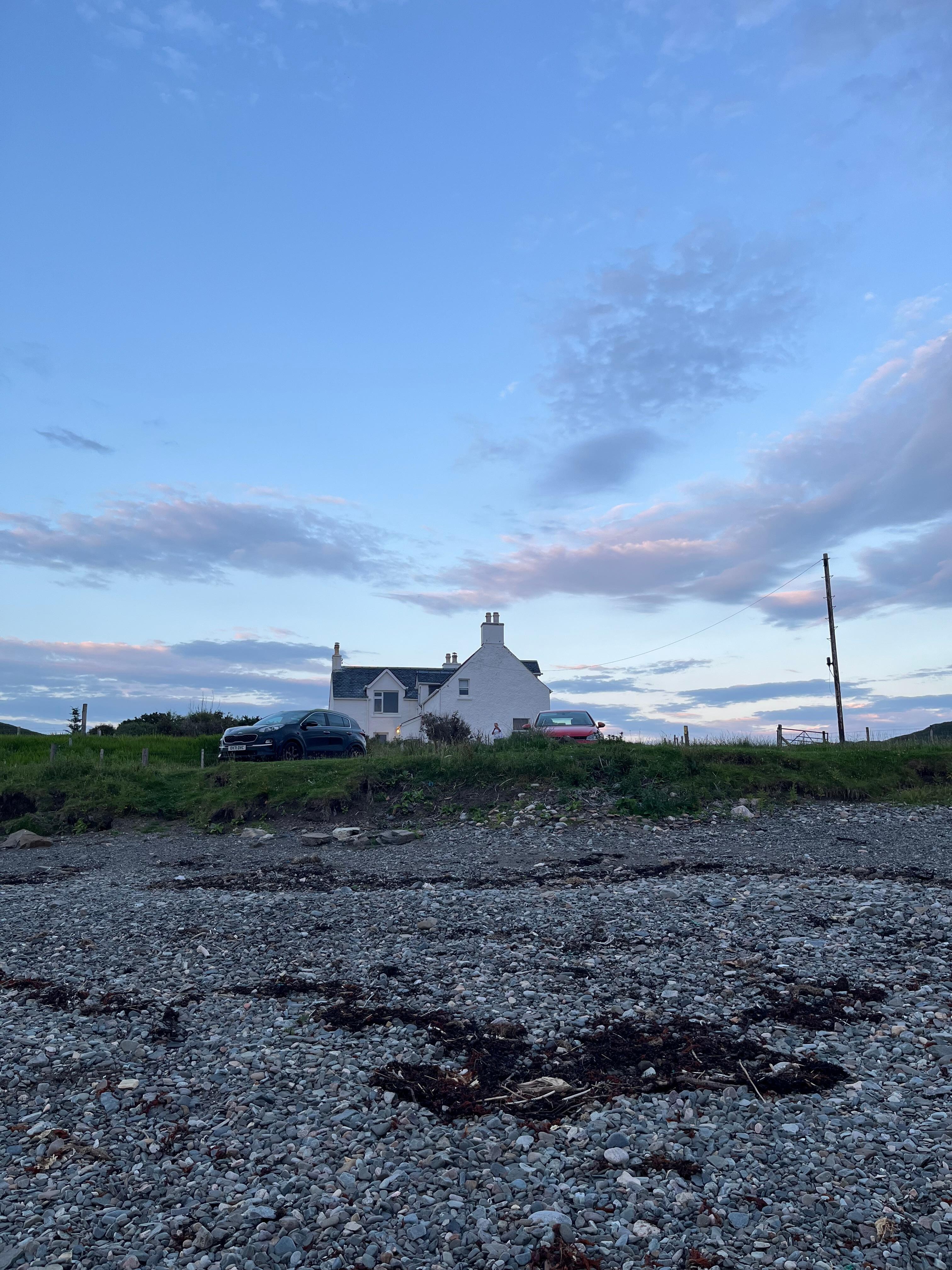 The house itself, viewed from the road