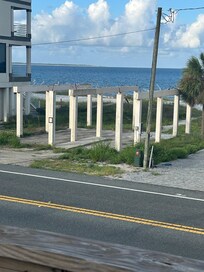 This is the path to the beach. I took the photo from the porch.