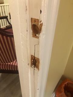 porte avec serrure non fonctionnelle