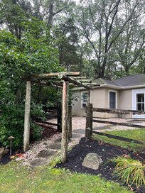 The little gate leading to the cottage.