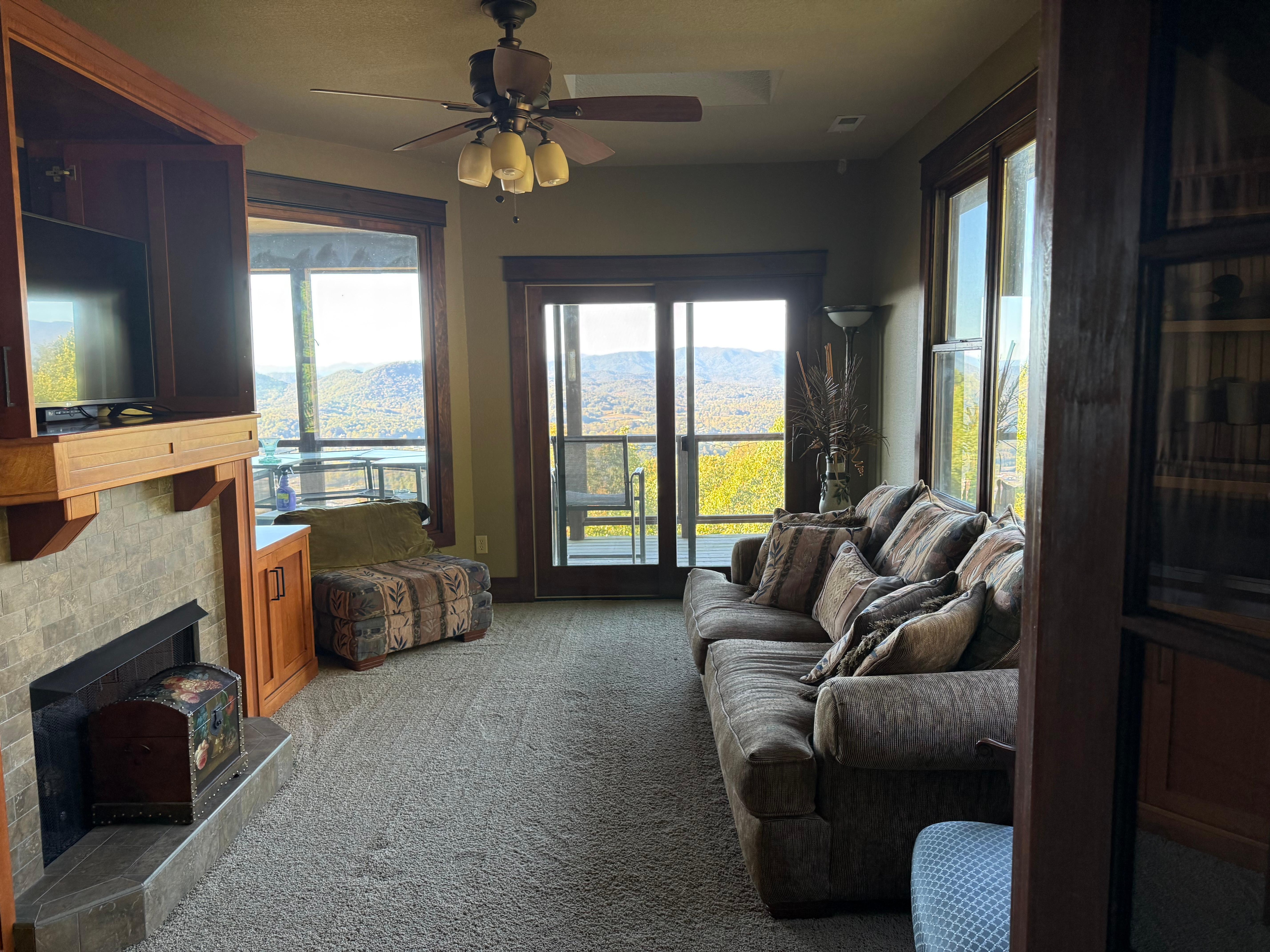 Top floor main bedroom living room