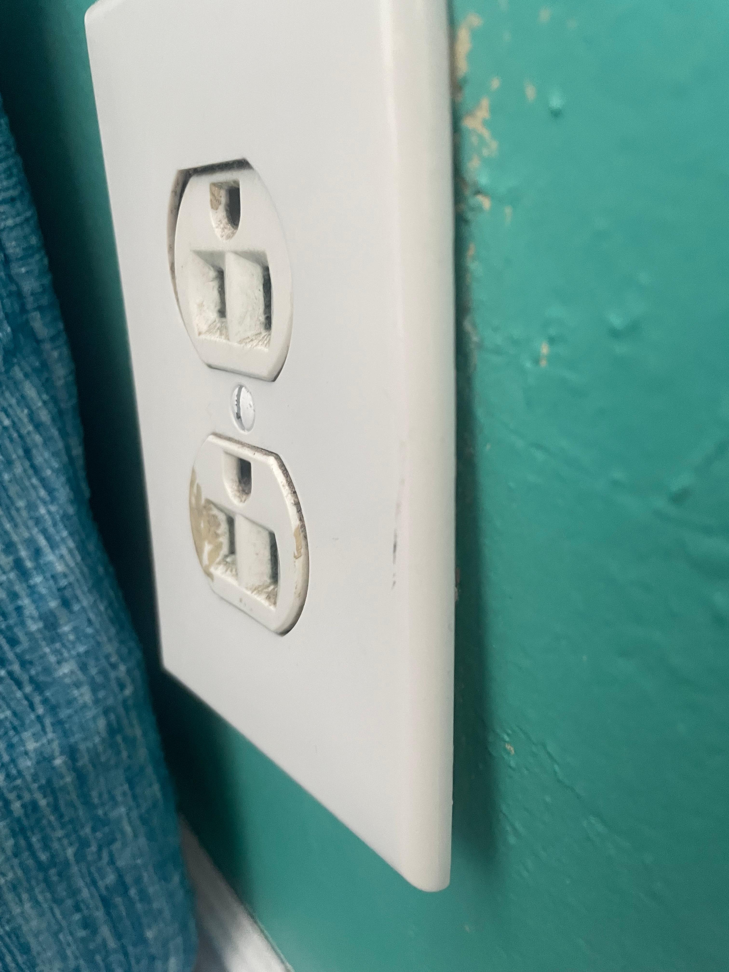 Not flush against wall. Could be hazardous