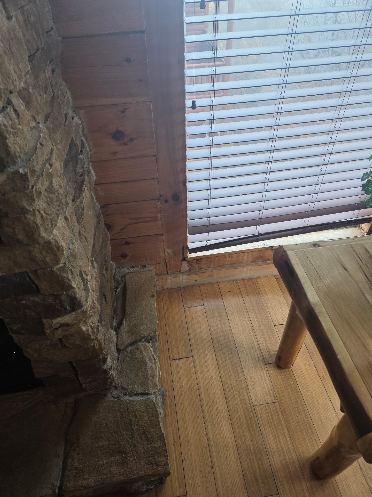 Stains from the leak