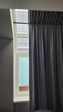 Curtain on 6th floor. The runners are in the bar and top and very difficult to move.