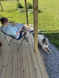 Sweet Hank kept me safe while I read my book