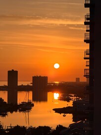 Sunrise from side balcony.