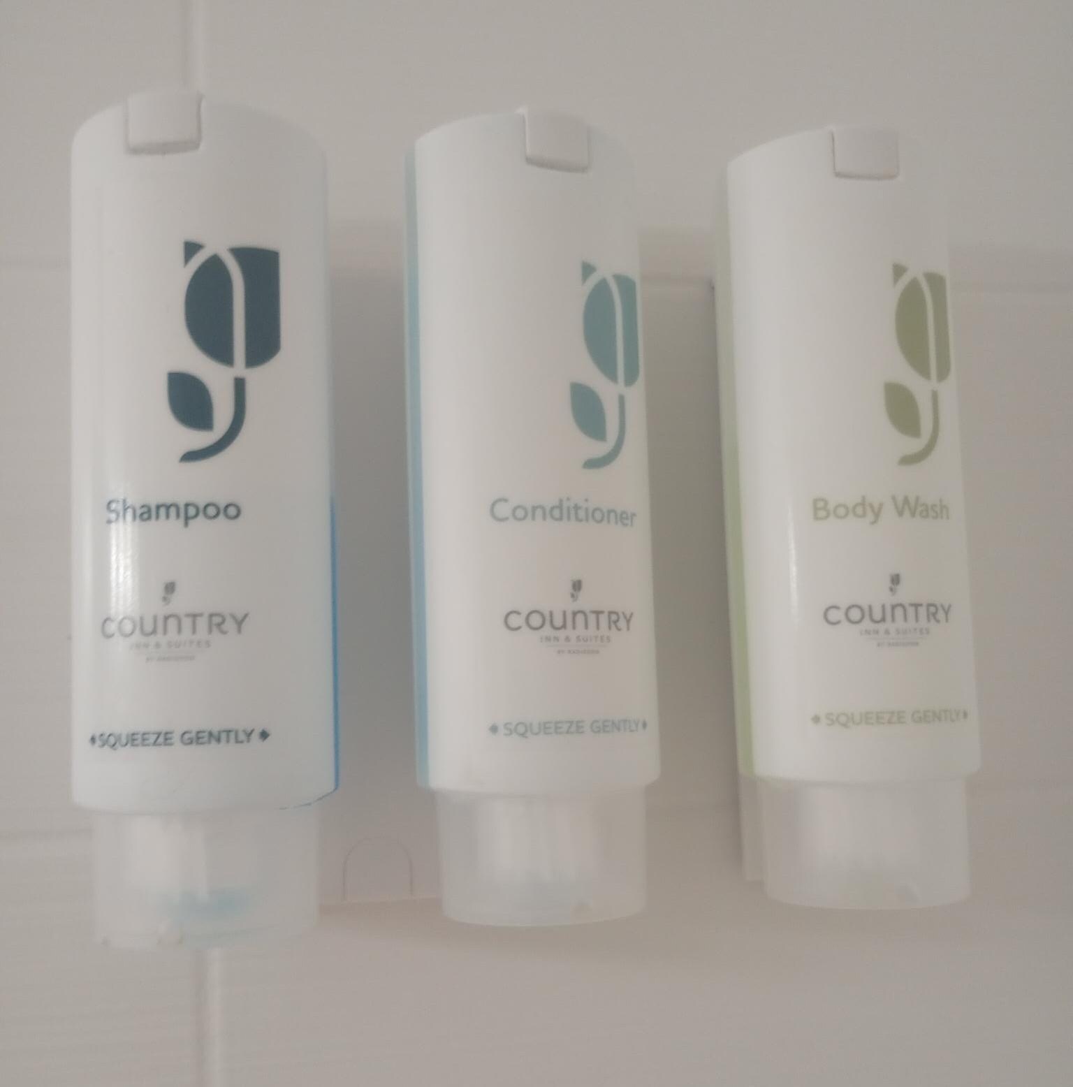 It's nice to see refillable soap and shampoo dispensers, instead of small throw-away plastic bottles.