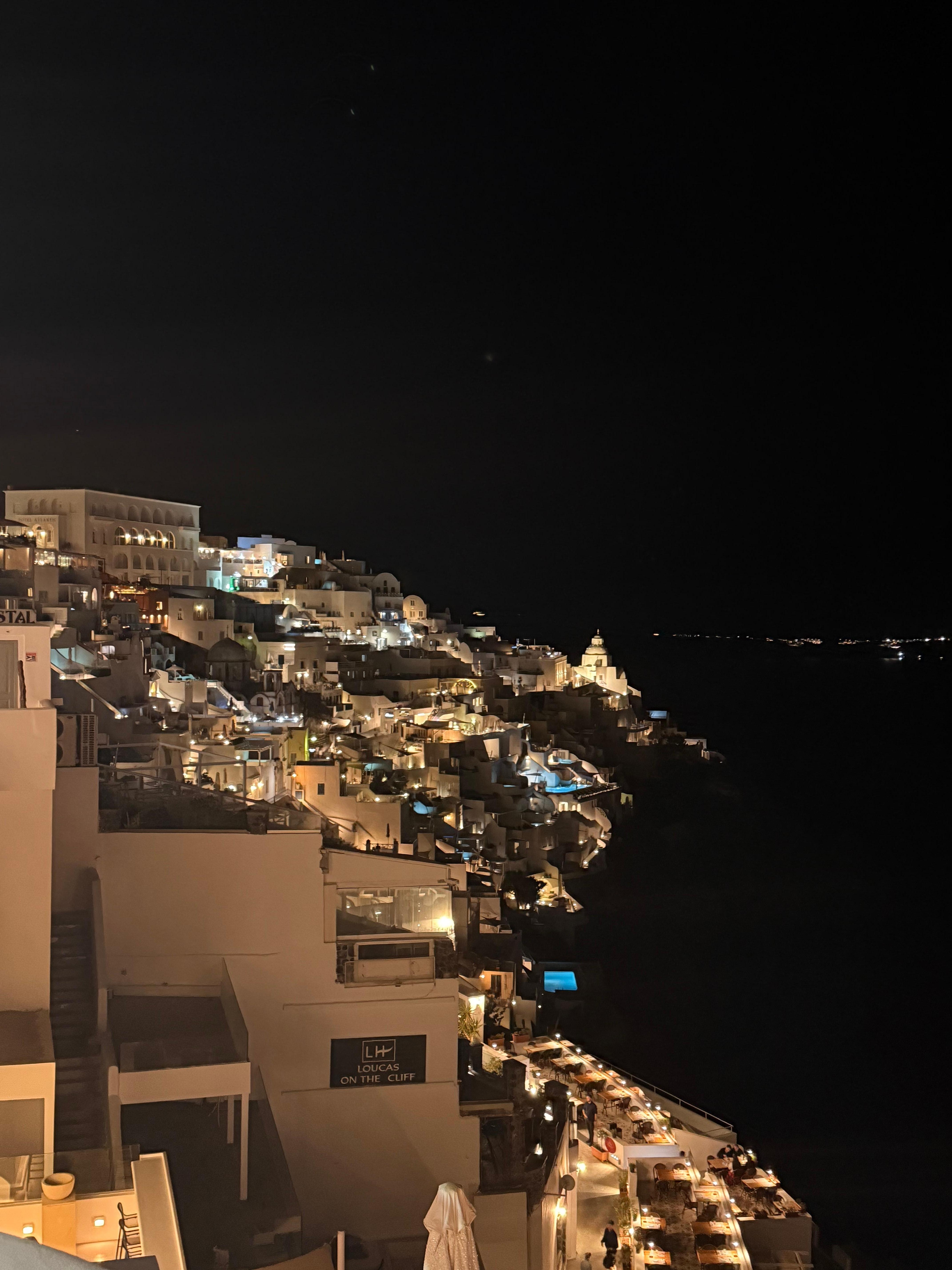 Night time view from the suite courtyard
