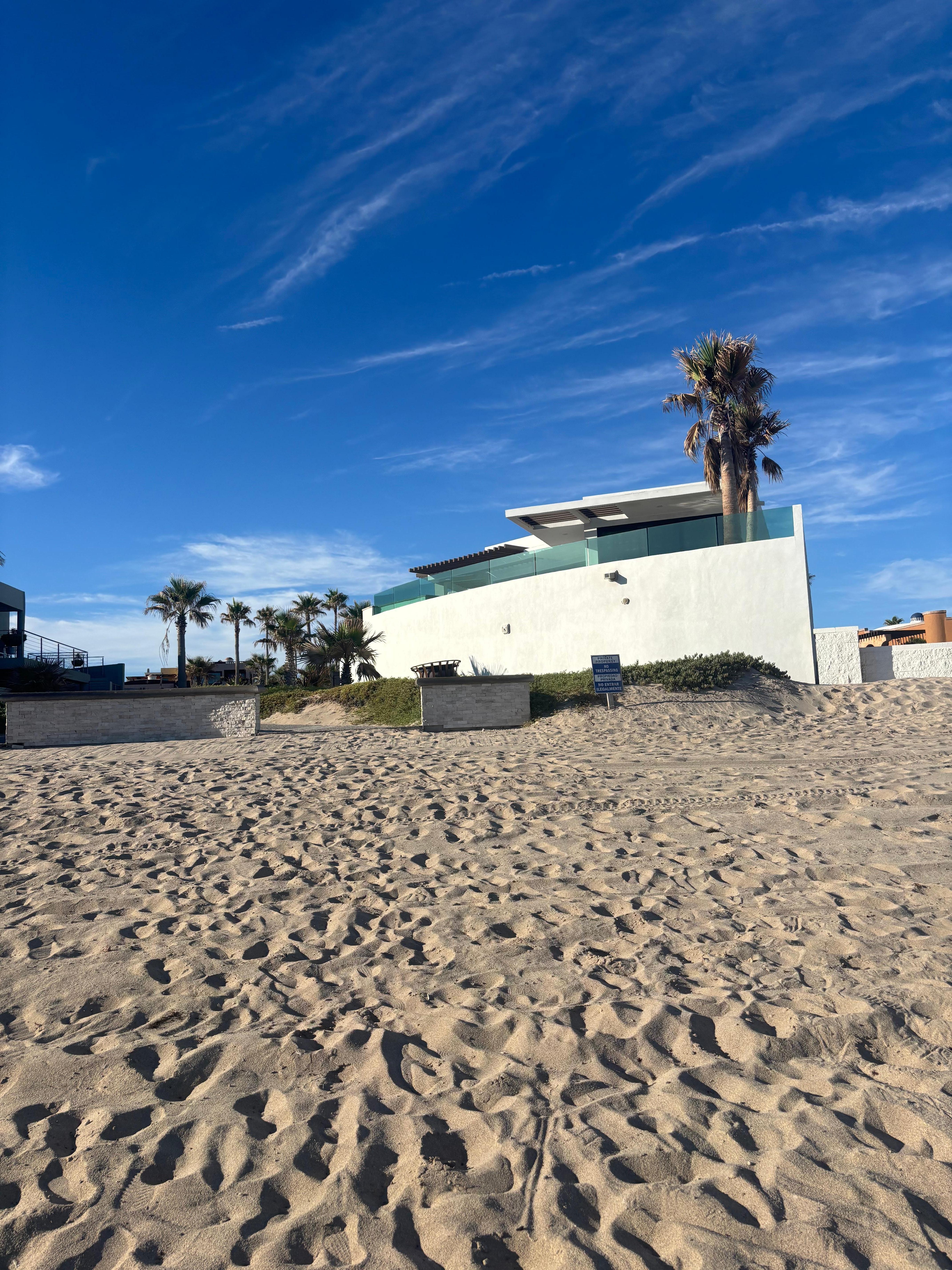 Looking at the home on the beach 