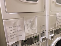 Laundry machines out of order
