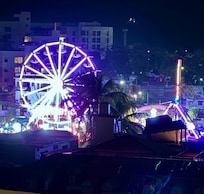 View form balcony. Of bucerias central at night. We were far enough away so not to noisy