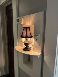 Telephone stand in the hallway