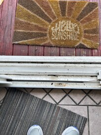 Filty on the tracks of the back sliding door