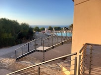 Vue piscine depuis notre appartement
