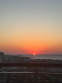 Sunset view from the deck