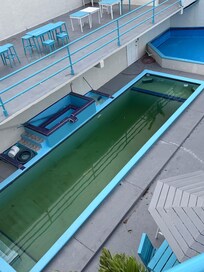 Filthy swimming pool