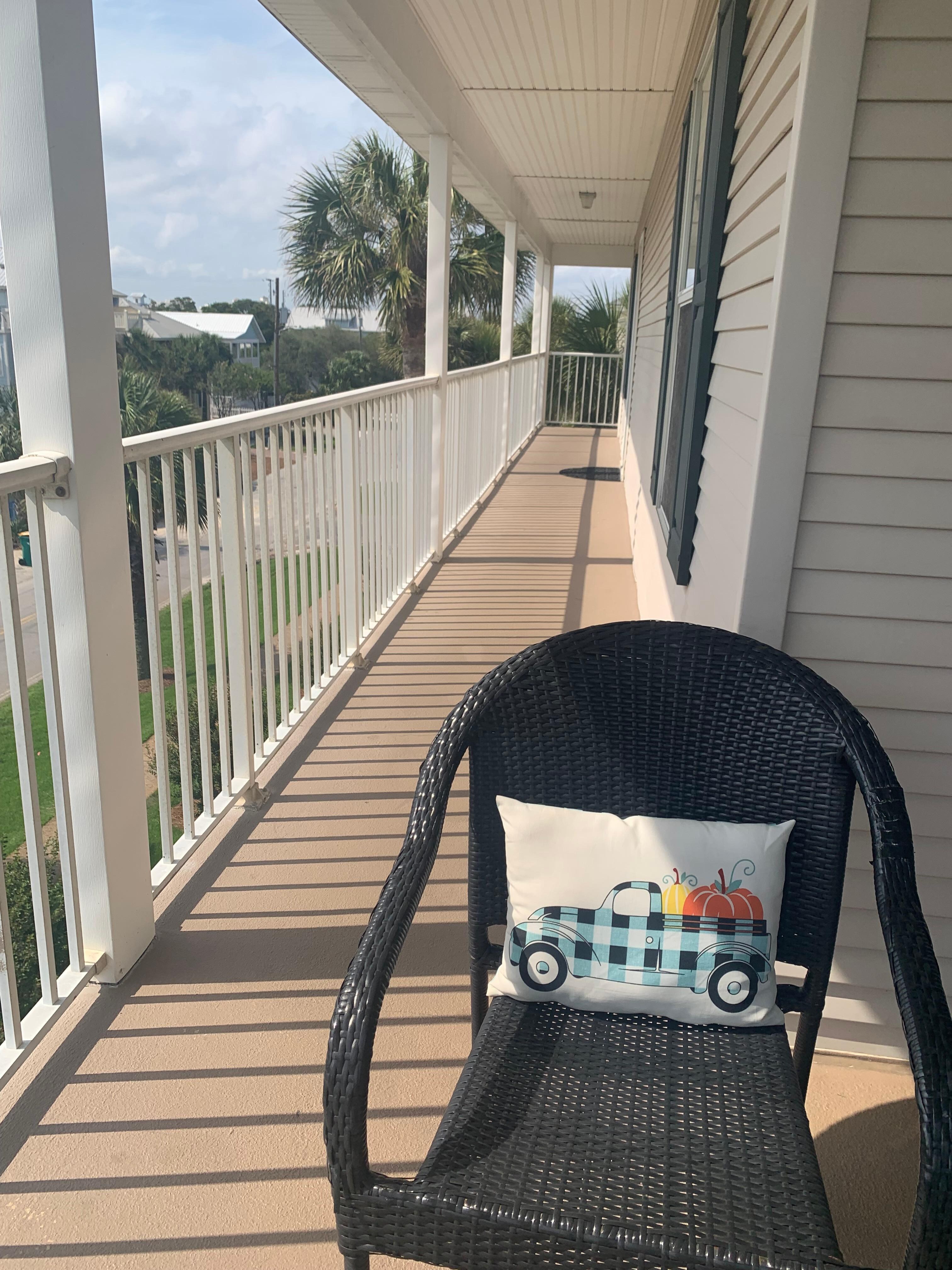 The private porch added an element to the home! 
