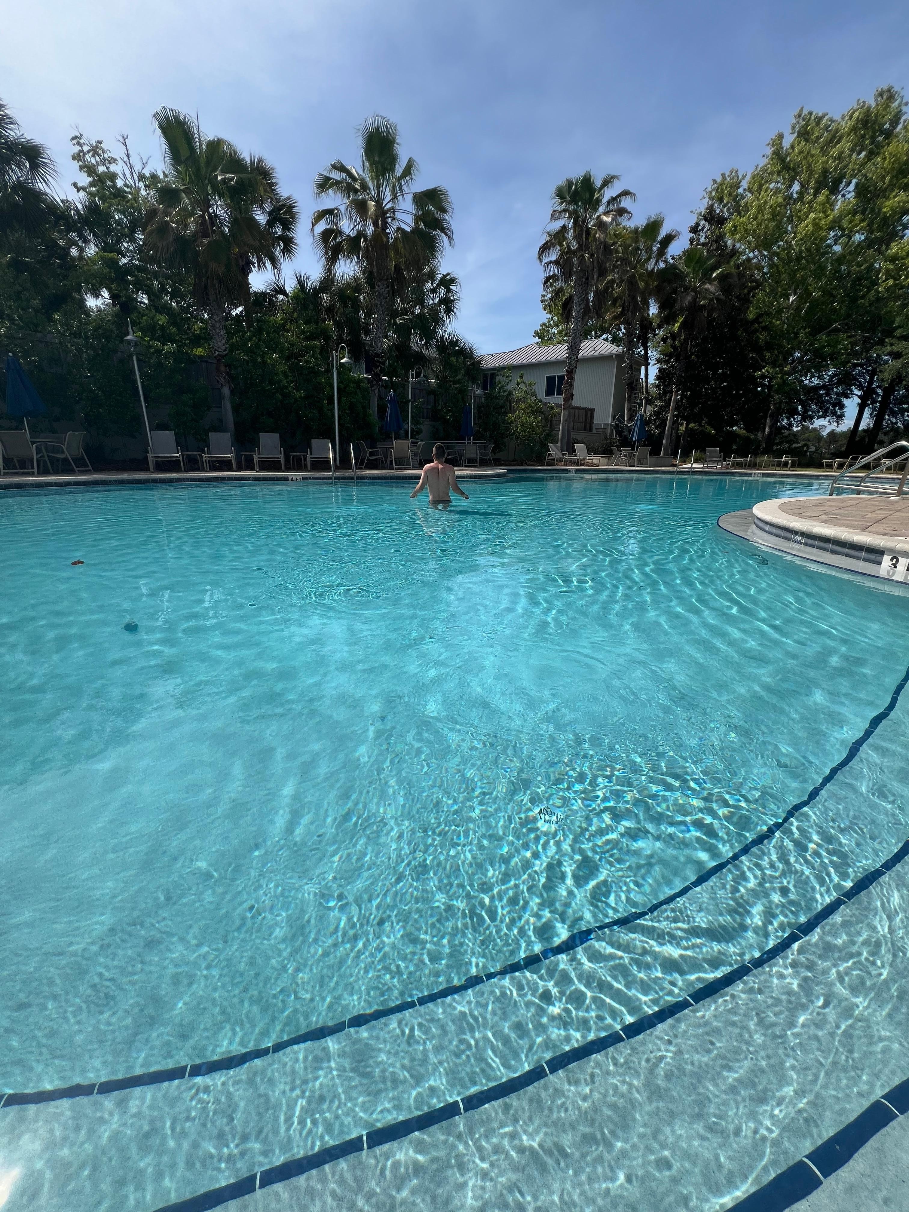 First day at the pool. 