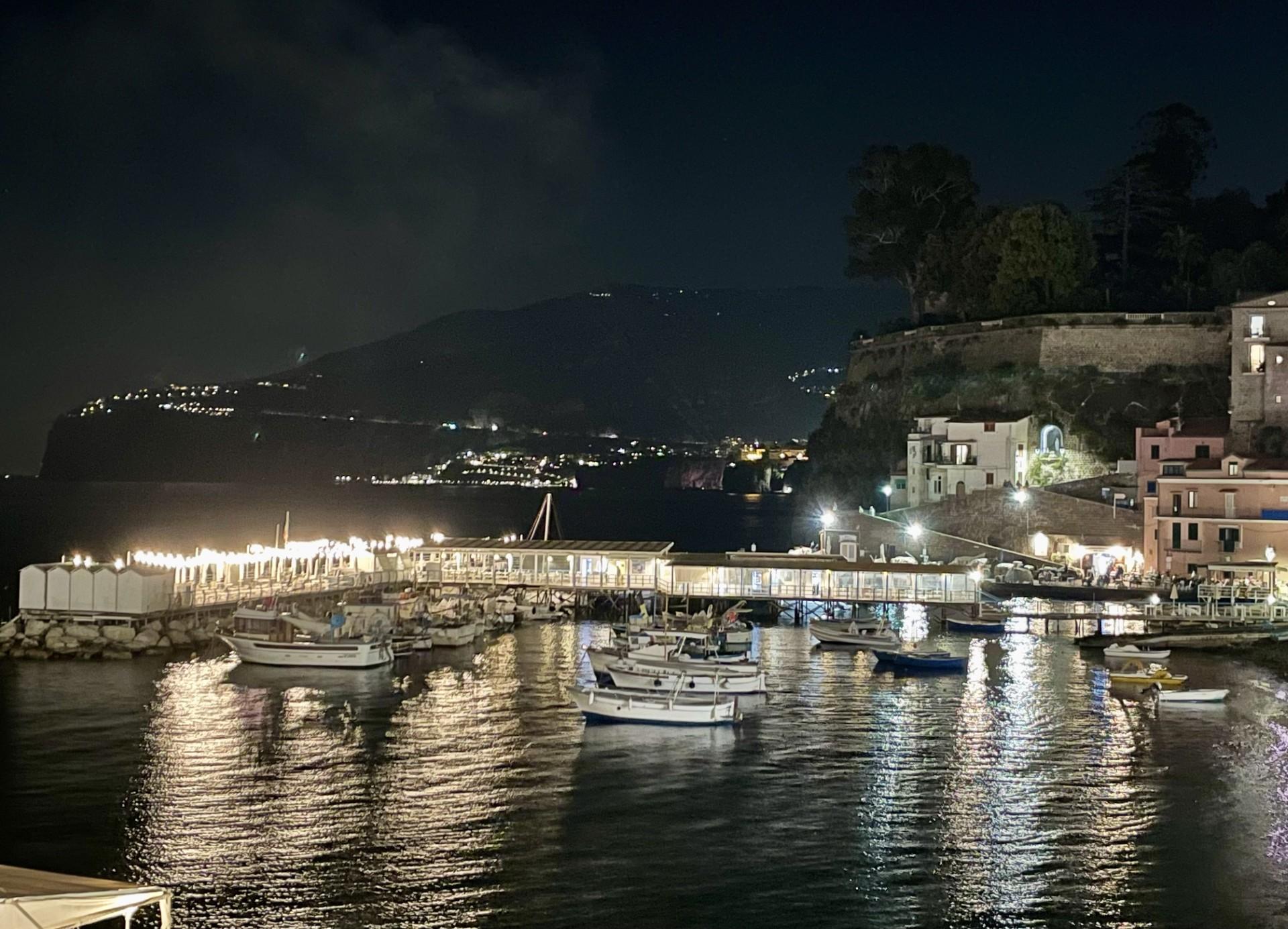 Balcony view of Marina Grande - night
