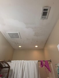 Mold on the secondary bathroom ceiling