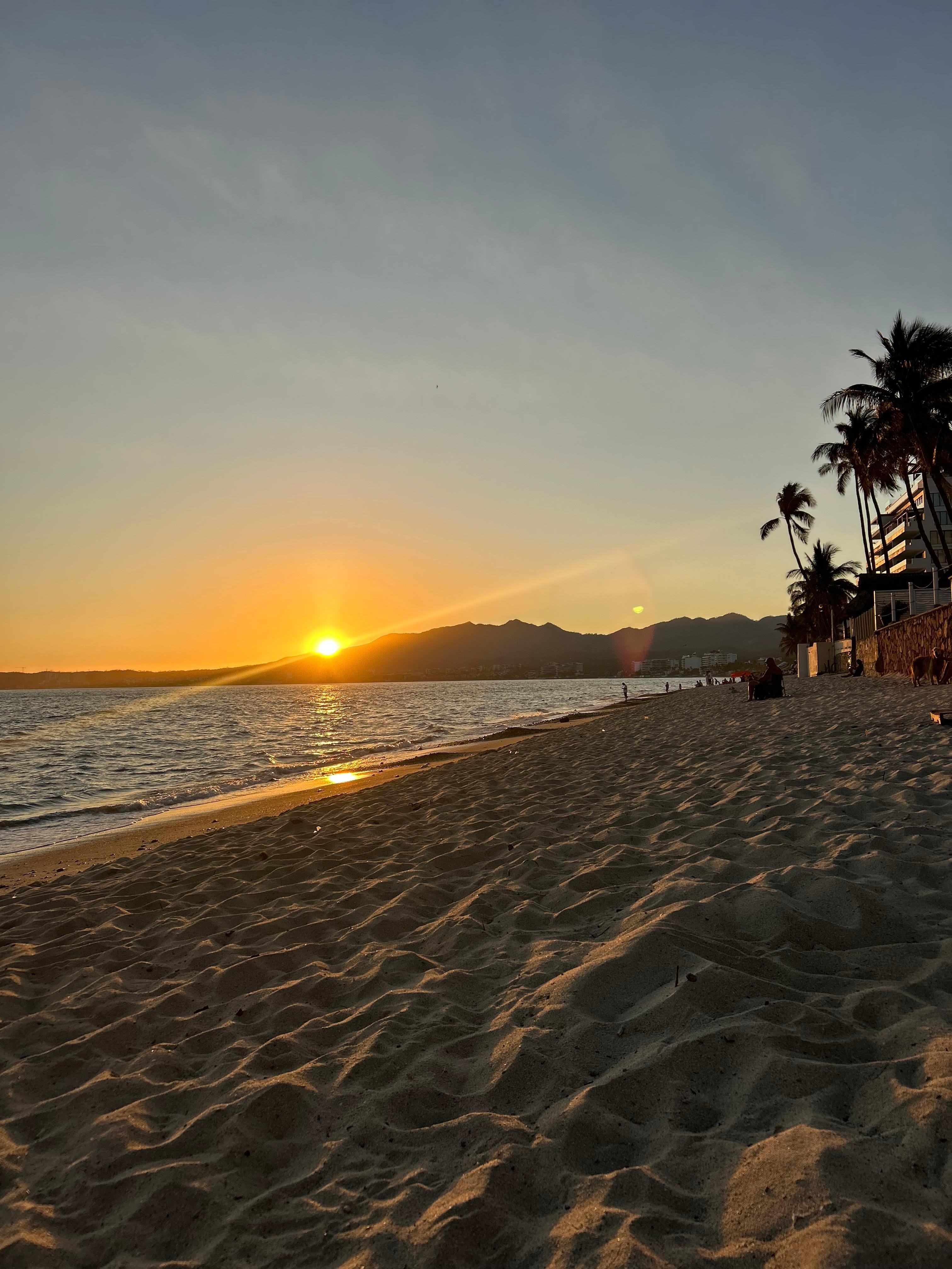 Beautiful sunsets just a short walk away. 