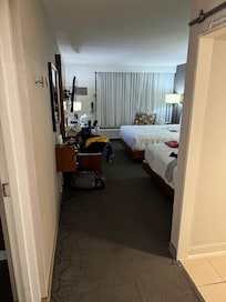 No separate living area as shown on websites.
Two twin beds crammed into small space in separate room
